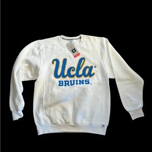 New With Tags Men’s Large Russell Athletic UCLA Bruins White Sweater Crew NCAA